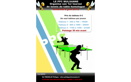 TOURNOI HOMOLOGUE DU 8 Juin 2012