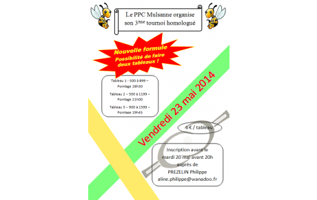 Tournoi homologué le 23 mai 2014